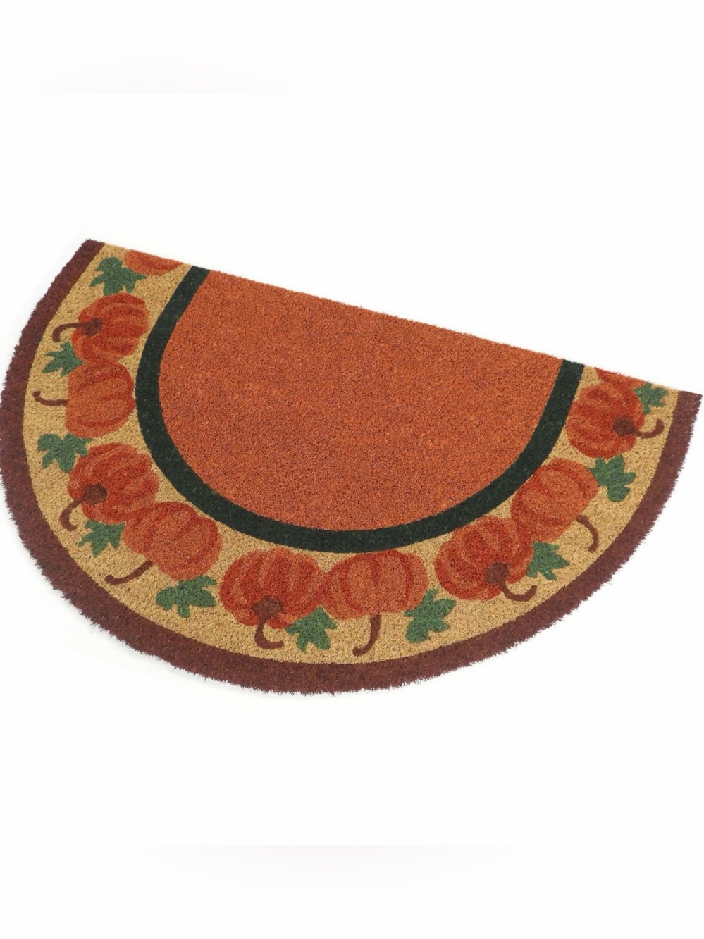CELEBRATE TOGETHER NWT Fall Pumpkin Slice 18"× 30" Coir Rug